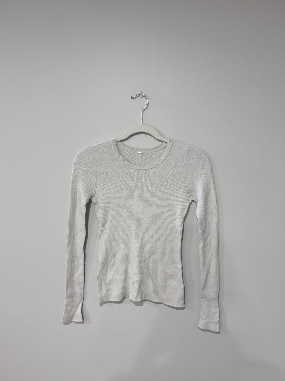 Lululemon Cream Ribbed Knit Sweater
